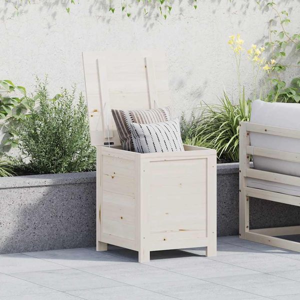 vidaXL Vonkajší box na vankúše biely 50x50x56 cm jedľový masív