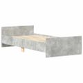 vidaXL Posteľný rám betónový sivý 100x200 cm borovicový masív