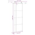 vidaXL Posuvné dvere s kovaním 76x205 cm ESG sklo a hliník