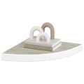 vidaXL Nástenné rohové police 2 ks dub a biele 35x35x3,8 cm MDF