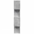 vidaXL Rozdeľovacia knižnica 4-posch.betónová 70x24x129cm kompoz.drevo