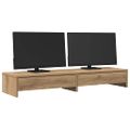 vidaXL Stojan na monitor zásuvky dub artisian 100x27x15 cm komp. drevo