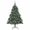 vidaXL Umelý vianočný stromček Zelená 180 cm PVC, plast a oceľ