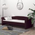 vidaXL Pohovka s matracom a USB fialová látková 90x200 cm