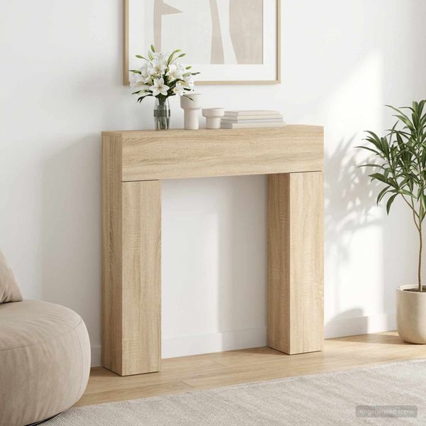 vidaXL Rám krbu Dub sonoma 102 x 18 x 100,5 cm Kompozitné drevo