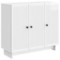 vidaXL Servírovacia skriňa Biela s vysokým leskom 89 x 34,5 x 80 cm