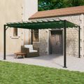 vidaXL Gazebo s lamelovou strechou 3 x 4 x 2,14 m Zelená