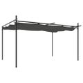 vidaXL Pergola so zaťahovacou strechou antracitová 395x292x230 cm