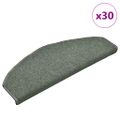 vidaXL Schodové rohože 30 ks 65x24x4 cm tmavozelené polkruhové veľké