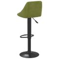 vidaXL Barová stolička bledozelená zamatová