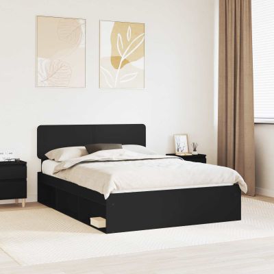 vidaXL Rám postele Čierna 160 x 200 cm Masívne borovicové drevo