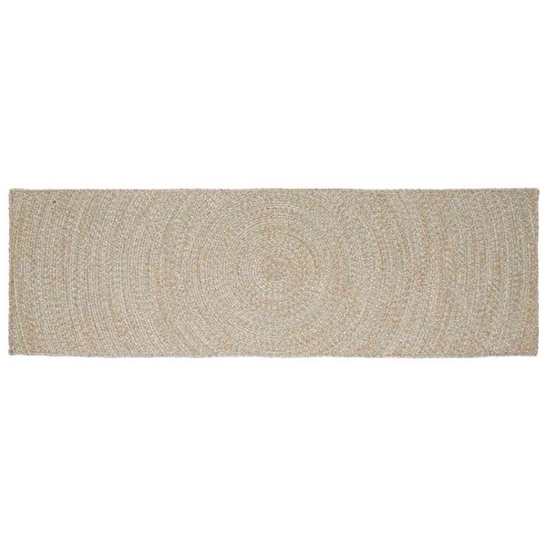 vidaXL Kusové koberce Prírodná a biela 80 x 300 cm Juta
