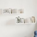 vidaXL Nástenné skrinky 2 ks biele 75x18x16,5 cm kompozitné drevo