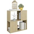 vidaXL Knižnica farba dubu sonoma 60x24x63 cm drevotrieska