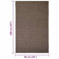 vidaXL Koberec prírodný sisal 66x100 cm hnedý