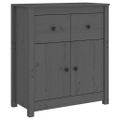 vidaXL Komoda sivá 70x35x80 cm borovicový masív