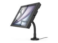 Black - Montážna sada (kryt, stojan) - odkrytá predná/zadná kamera a senzory - pre tablet - uzamykateľný - kov - čierna - veľkosť obrazovky: 13" - na stôl - pre Apple 13-palcový iPad Air (M2, M3)