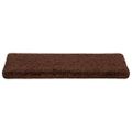 vidaXL Schodové rohože 20 ks 65x21x4 cm hnedé s obdĺžnikovým okrajom