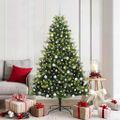 vidaXL Umelý skladací vianočný stromček 300 LED diód Zelená 180 cm