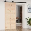 vidaXL Dvere do stodoly 90x1,8x214 cm masívna borovica