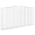 vidaXL Oblúkový gabionový kôš 15ks 400x50x200/220cm pozinkované železo