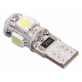 Žiarovka 5 SMD LED 12V T10 s rezistorom CAN-BUS ready biela