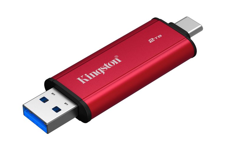 Kingston Dual Portable/2TB/SSD/Externá/Červená/5R