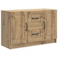 vidaXL Servírovacia skriňa Dub artisan 89 x 34,5 x 57 cm