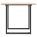 vidaXL Jedálenský stolík v tvare O 80x80x75 cm borovica a oceľ