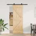 vidaXL Posuvné dvere NARVIK 70 x 210 cm (152,5 cm) Prírodná a čierna