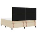 vidaXL Posteľ s pružinovým rámom Krémová 180 x 200 cm látka
