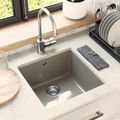 vidaXL Drez 80% Kvárc a 20% Živica 430 x 460 mm Sivá