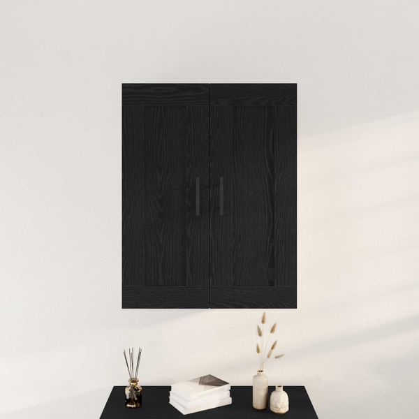 vidaXL Závesná skrinka Čierny dub 69,5 x 34 x 90 cm Kompozitné drevo