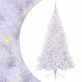 vidaXL Umelý vianočný stromček Biela 240 cm PVC a oceľ