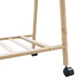 vidaXL Vešiak na oblečenie s policami a kolieskami 132x45,5x155,5 cm