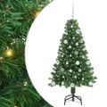 vidaXL Umelý vianočný stromček Zelená 150 cm PVC a Oceľ a Plast