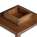 vidaXL Lampáš 3 ks Prírodná 30 x 30 x 44 cm Mahagónové drevo