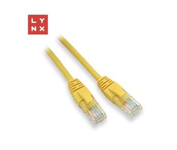 LYNX UTP patch kábel Cat5e, PVC, CCA, 1m, žltý (balenie obsahuje 10ks)