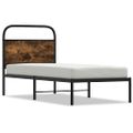 vidaXL Posteľný rám bez matraca 80x200 cm dymový dub kompozitné drevo