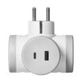 Rozbočovacia zásuvka ORNO OR-AE-13281/G s USB nabíjačkou, bielo-šedá Rozbočovacia zásuvka ORNO OR-AE-13281/G s USB nabíjačkou, bielo-šedá