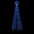 vidaXL Vianočný stromček, kužeľ 108 LED, modré svetlo 70x180 cm