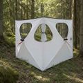 vidaXL Poľovnícky stan 145 x 145 x 150 cm Biela s blackoutom