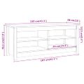 vidaXL Skrinka na topánky 110x38x45,5 cm masívna borovica