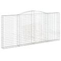 vidaXL Oblúkové gabiónové koše 4ks 400x30x180/200cm pozinkované železo