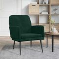 vidaXL Kreslo tmavozelené 62x79x79 cm zamat