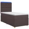 vidaXL Posteľ boxspring s matracom Tmavohnedá 100 x 200 cm Látka