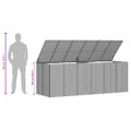 vidaXL Záhradný box na vankúše z polyratanu 291x100,5x104 cm čierny