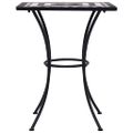 vidaXL Mozaikový bistro stolík, čierno biely 60 cm, keramika