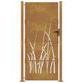 vidaXL Záhradná brána 100x175 cm, oceľ Corten, dizajn s trávou