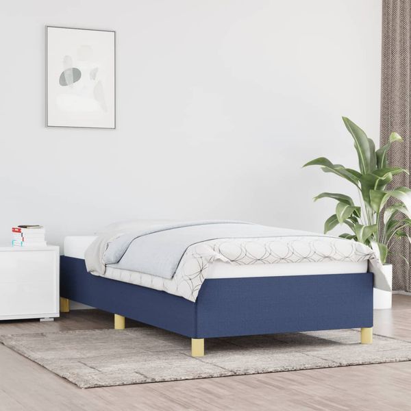 vidaXL Rám postele bez matraca Modrá 100x200 cm Látka